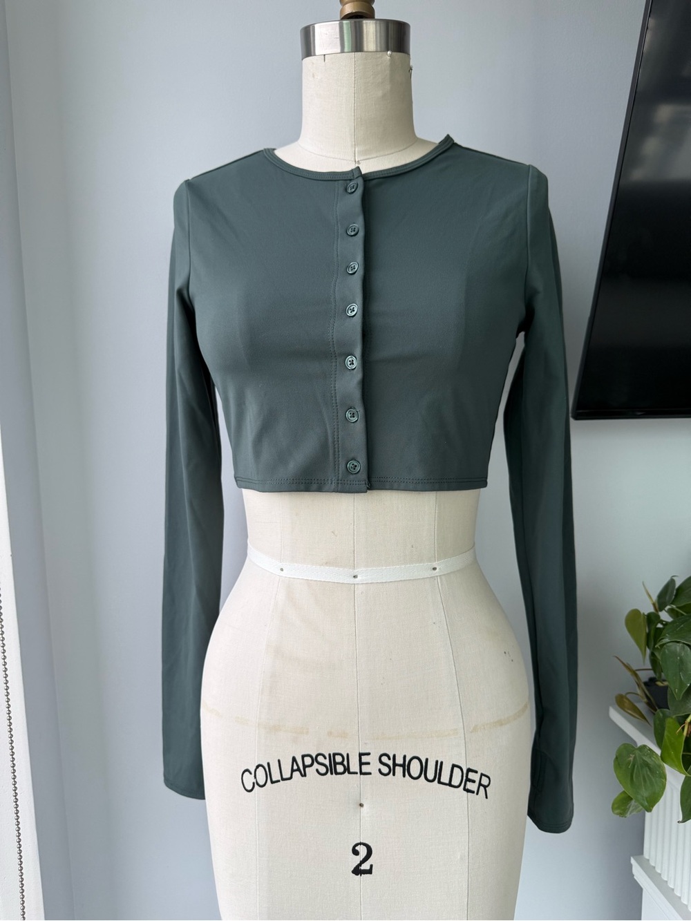 Garage Cropped Button-Front Cardigan